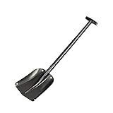 Lawinenschaufel Schneeschaufel - Outdoor Schneeschaufel Große Kapazität Faltbare Leichte Aluminiumlegierung Teleskop Tragbare Schneeschaufel Eltern Kind Spielen Schnee Garten Camping (Black, One Size)