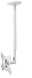 mywall HL4-2WL höhenverstellbare Deckenhalterung für Flachbildschirme, 23-42 Zoll (58-107cm), bis 30Kg weiß
