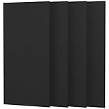TONOR 4 Pack Akustikpaneele selbstklebend, 120x60x0.9 cm Wandpaneele selbstklebend für Schalldämmung Schallschutz, Paneele Wand für Schalldämmung und Wanddekoration, Studio, Haus, Büro, Schwarz