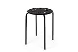 Marius Hocker in schwarz stapelbar (45cm)
