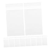 MAGICLULU 200 Stück Papiertüten Selbststehende Versiegelte Beutel Bäckereibeutel Mit Fenster Braunes Papier Selbsttragende Beutel Recycling Papierhandtücher Biologisch Abbaubares