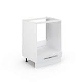 Httxyp Herdumbauschrank, Weiß Hochglanz, 60 cm ohne Arbeitsplatte