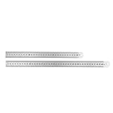 HAPINARY 2St Herrscher messwerkzeug maßstab Messhelfer metalllineal Scales Winkelmesser Messung erweiterbar doppelt Lineale Messlineal Lineal für die Holzbearbeitung Rostfreier Stahl Silver