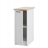 Unterschrank mit Arbeitsplatte 30 cm – Moderner Küchenaufbewahrungsschrank - ideal für kleine Räume - aus langlebiger Möbelplatte - mit praktischer Arbeitsfläche - für schnelle Selbstmontage