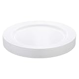 GRÄWE Kunststoffteller-Set in Porzellan-Optik, Ø 26 cm, spülmaschinengeeignet, 25er Pack leichte Teller, leichtes Geschirr, 25 Stück - Weiß - wiederverwendbar