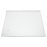 SOIMISS Temperiertes Glas Kühlschrank Regal Ersatz Transparentes Frischfach Trennbrett mit Einseitiger Umrandung Robustes Glasfach für Haushalt Kühl Gefrierschrank Einfache Montage