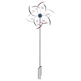 Flag Pinwheel – Windmühle, Pfahl | Stars Stripes Ornament Ornament für die Feier des Unabhängigkeitstages, Hinterhofgarten, Hof, Picknick, Ausstellung von F