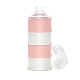 Suavinex, Milchpulver Portionierer Baby, Milchpulver- und Getreidespender, mit 4 Fächern, Schraubverschluss und Spenderteil. Spülmaschinenfest. Rosa