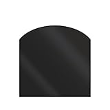 LANZZAS Bodenplatte Segmentbogen - 1000 x 1200 mm - Farbe: schwarz | Funkenschutzplatte aus Metall