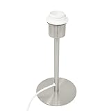 B & S Lampenfuß Metall Edelstahl matt H 27cm für E27 max 40 Watt
