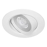 Oley Leuchten® LED Einbaustrahler 230V Spot flach NUVA Strahler innen, deckenspot, led spots 230v, 5 Watt, warmweiß, Einbau Ø 68 mm, VPE 1 Stück