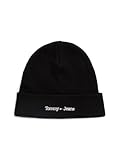 Tommy Jeans Herren Strickmütze Sport Beanie mit Logo, Schwarz (Black), Einheitsgröße