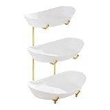 Generisch Stufe Obstschale - Arbeitsplatte Fruchtausstellungsständer Multi -Layer -Servierschale | Party Dessert Tablett, dekorative Servierschalen mit Metallständer, Snack