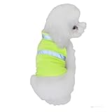 Kisangel Reflektierende Atmungsaktive Hundesicherheitsweste für Sommer Verstellbar Hohe Sichtbarkeit für Joggen und Outdoor Aktivitäten Fluoreszierend Gelb