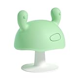 Skyrabbiter Beißring Baby, Pilzförmiger Beißring für Babys, Silikon-Zahnungshilfe mit Saugnapf, Baby, BPA-frei, Zahnen für Babys - Sicheres Baby Spielzeug, ab 3 Monate (B)
