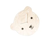 HOMSFOU Herrenuhren Cartoon Bär Form Uhr Dekorative Wanduhr Schlafzimmer Wanduhr Zum Aufhängen Stummschaltuhr Für Kinderzimmer Tier Bambus Schmücken