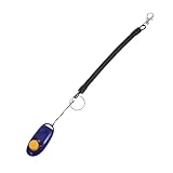 BAZEITFLOW Verstellbarer Hundetrainings klicker aus Robustem Abs mit Mehreren Sounds Inklusive Verstellbarem Handgelenkband für Hunderassen und Altersgruppen als Erziehungshilfe für Hunde