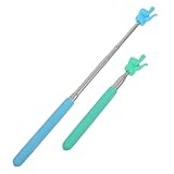 TOGEVAL 2 Stück Teleskopische Fingerzeigestäbe aus Edelstahl Multifunktionale Zeigestöcke mit Komfortablem Griff für Lehrer und Unterricht für Interaktive Lesesitzungen im Klassenzimmer