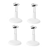 Supvox 4 Stück Kreativer Puppenhalter Tragbarer Bärenstand Weiß Puppenaufbewahrung für Zuhause für Barbiepuppen und Modelle Platzsparend und Langlebig