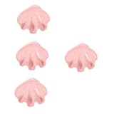 BESPORTBLE 4 Stück Muschel schmucks cheibe dekorativ Anzeige Platte ästhetische Raumdekoration Schmucktablett keramik schmuckschale Ringhalter aus Keramik Ohrring -Display -Rack Rosa