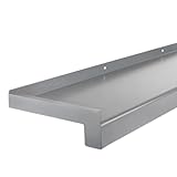 TJ Fensterbank Außen Aluminium Silber E6/EV1 130 mm x 1000 mm/robuste Fensterbank Außen Aluminium in Silber/einfach montierbare Alu Fensterbank Außen/Fensterbrett Außen Made in Germany
