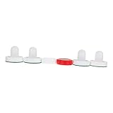 ADOCARN 2 Sätze Eishockeymaschine Hockey-Pucks Und -paddel Airhockeytisch Mit Led-Beleuchtung Eishockeyzubehör Spiele Tragbarer Airhockeytisch Hockeynetz Tormann Air-Hockey-Tisch Plastik