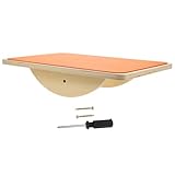 Hohopeti Balance board aus Holz Sensorisches Trainingsspielzeug Robustes Balancierbrett für Kleinkinder Verbessert Gleichgewicht Koordination und Körperhaltung Geeignet für Indoor und