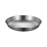 Jotekonoby Campingteller aus Edelstahl, tragbarer Outdoor-Speiseteller für Reisen und Wandern, leichtes und kompaktes Lagerfeuer-Geschirr mit rutschfester Unterseite,