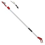 Recalma Teleskop Astschere, Gartenschere Blumenschere zum Schneiden von ästen, Astschere Teleskop Länge von 130-220 cm, Edelstahl Sägeblatt, Rosenschere und Baumsäge mit Ergonomisch geformter Griff