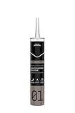 Silikon Bad Dichtmasse - Professionelles Sanitärsilikon, Wasserdicht, Schimmelresistent, Ideal zum Abdichten & Verfugen im Bad, Küche & Sanitärbereich, Vielseitig einsetzbar, 280g Grau