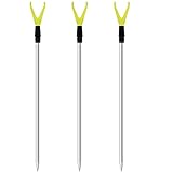 Zite Fishing Teleskop Rutenhalter Angeln 75-135cm – Angelzubehör Rutenauflage Forellen & Karpfen Fischen - Aluminium Rutenständer Schnurlaufkerbe (3 Stück)