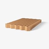 ROOM IN A BOX Bett 2.0 Low - Klappbett aus Wellpappe. Variable Briete & Länge. Auch als Gästebett. Lattenrost Nicht nötig. Sekundenschneller Aufbau (Medium)