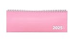Adina Tischquerkalender 1 Woche auf 2 Seiten Kartondeckel Schreibtischkalender Tischkalender 30x10cm (pink, 2025)