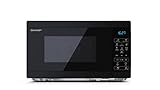 SHARP MS02E Mikrowelle (Mikrowelle: 800W, 11 Leistungsstufen, Auftaufunktion, Abmessungen: 440x258x324cm), schwarz