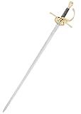 Battle-Merchant Rapier Replik aus dem 17. Jahrhundert - handgeschmiedetes Rapier aus Stahl - für Erwachsene