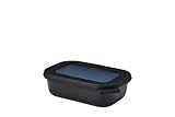 Mepal - Multi Bowl Cirqula Rectangular - Vorratsdose mit Deckel - Geeignet als Luftdichte Aufbewahrungsbox für den Kühlschrank, Mikrowellengeschirr & als Frischhaltedosen - 500 ml - Nordic Black