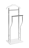 HAKU Möbel Herrendiener chrom, weiß, MDF, Metall - Maße: B 45 cm x H 110 cm x T 30 cm, Style: Modern