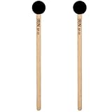 Abaodam 2 Stück Kleine Filzschlägel mit Gummikopf Buchenholzgriff Leichte Percussion Sticks für Gesangsschalen Zungentrommel und Schlagzeug für Anfänger und Übung
