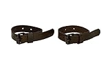 Gusti Lederriemen Leder - Mathias 20cm 2er Set Schnallriemen Spannriemen Riemen Schnalle kurzer Ledergurt Befestigung Pack 2 Stück Braun