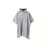 Fayemint Regenponcho, Regencape Unisex, Regenponcho Grau, Atmungsaktiver tragbarer Poncho, für Radfahren, Wandern, Angeln, Camping (Grau)