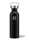 LAMBDA COFFEE OASIS Edelstahl Trinkflasche ultra leicht 750ml – Wasserflasche für Outdoor & Sport – Flasche kohlensäuregeeignet, spülmaschinengeeignet, auslaufsicher & rostfrei