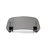 XYMDXHKL Windabweiser Motorrad für CMX1100 for Rebel 1100 DCT 2021-2023, Motorrad Windschild Spoiler, Motorrad Verstellbarer Clip Auf Windschutzscheibe Windabweiser,140mm*360mm-Gris