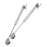 DOITOOL 2 Stk Hydraulische Stützstange Deckelscharnier Schranklift Hydraulisches Scherengelenk Schranktür-stützscharnier Türdämpfer Mit Gasfeder Hydraulische Scharniere Kupfer Silver