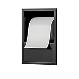 JKJZSALJ Unterputz-Duschnische aus Edelstahl mit abnehmbarer Tür, Nische für Badezimmer, einfach, leicht, schwarz, 17 x 23 x 12 cm