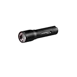 Ledlenser P7R LED Taschenlampe, fokussierbar, wiederaufladbar, mit Akku, 1000 Lumen, 210 Meter Leuchtweite, 40 Stunden Leuchtdauer, Schwarz