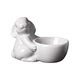 Moxeupon Eierbecher für Ostern, Eierbecher aus Porzellan, Dekoration für Osterhasen-Eier aus Keramik | niedlicher und einfacher Eierbecher in Hasenstatue für das Frühstück zu Ostern und