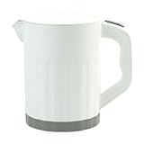 predolo Elektrischer Eiermixer Handrührer Multifunktionsmixer Reisspülbecher mit Sieb aus Pp für Mischen von Zutaten Schlagen von Eiweiß Haushaltsbacken, Weiß