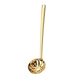 Edelstahl-Kochlöffel, langer Kochlöffel für Suppe, ergonomisches Griff-Design, hitzebeständig, für Familientreffen, tägliches Essen