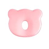 Feuerlos Babykissen Plagiozephalie Orthopädisches Babykissen, Atmungsaktives Babykissen Gegen Plattkopf und Kopfverformung für Neugeboren - Rosa