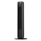 Taurus New Babel Turmventilator, 50 W, Höhe 86 cm, 3 Geschwindigkeiten, Timer 2 h, Auto-Off, Oszillierungsfunktion, rutschfeste Unterseite, Drehschalter, Grau